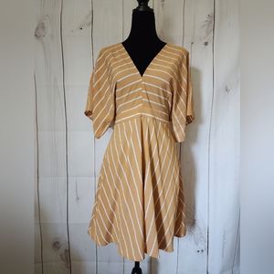 Altar'd State dress. Yellow and white striped, Size L